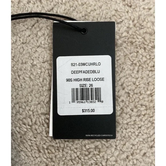 RE / Done‎ NWT 90s High Rise Loose Jeans in Deep Faded Blue Women's Size 26 NEW - Picture 6 of 12